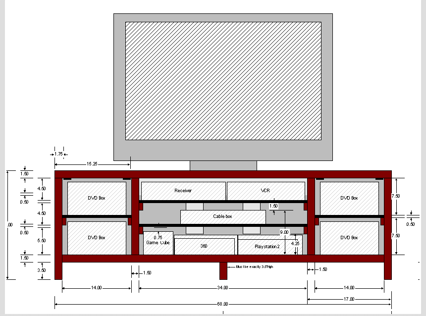 Wood TV Stand Building Plans