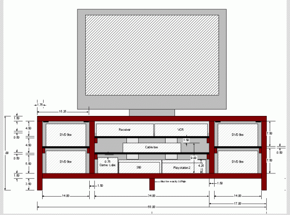 tv stand fireplace plans